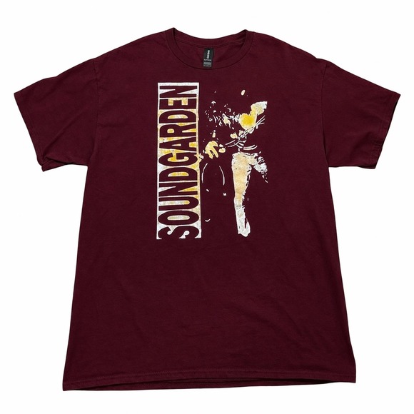 Gildan Other - Soundgarden Band T-Shirt Mens Large Maroon Graphic Logo Gildan Softstyle Tee